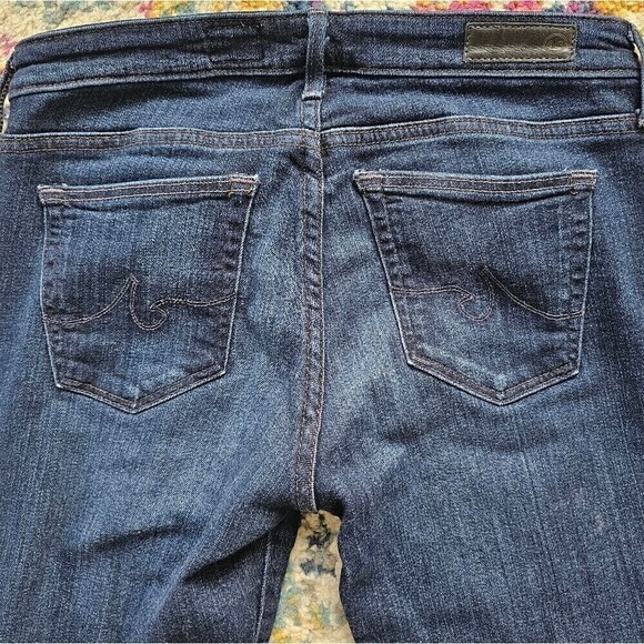 AG Adriano Goldschmied The Stilt Cigarette Leg Skinny Jeans Faded Leg Dark Wash - Picture 8 of 11